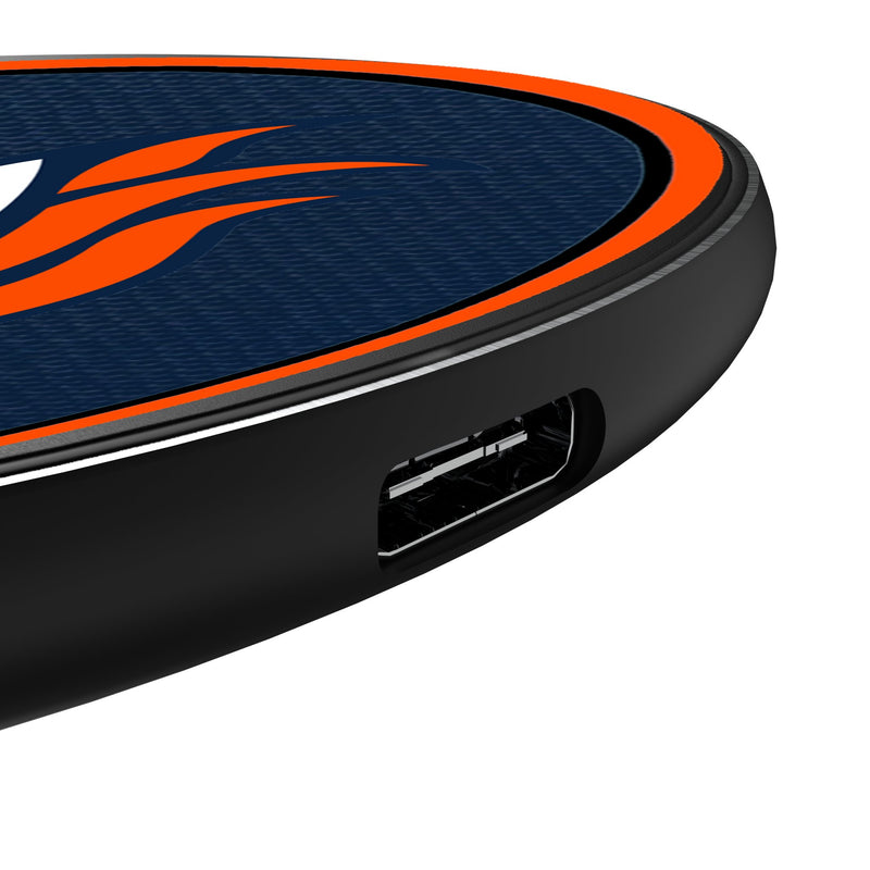 Denver Broncos Personalized Endzone Solid 15-Watt Wireless Charger Detail.Jpg