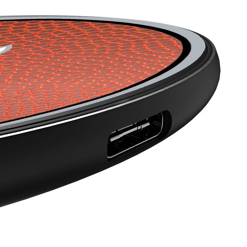 Detroit Lions Football 15-Watt Wireless Charger Detail.Jpg