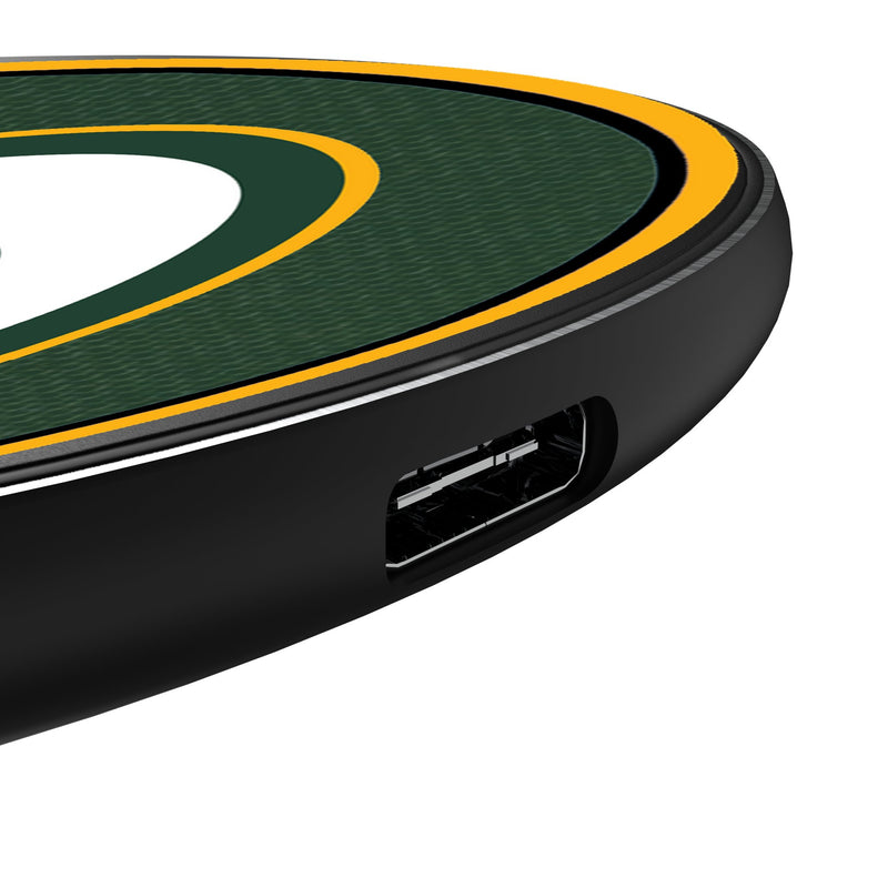 Green Bay Packers Stripe 15-Watt Wireless Charger Detail.Jpg