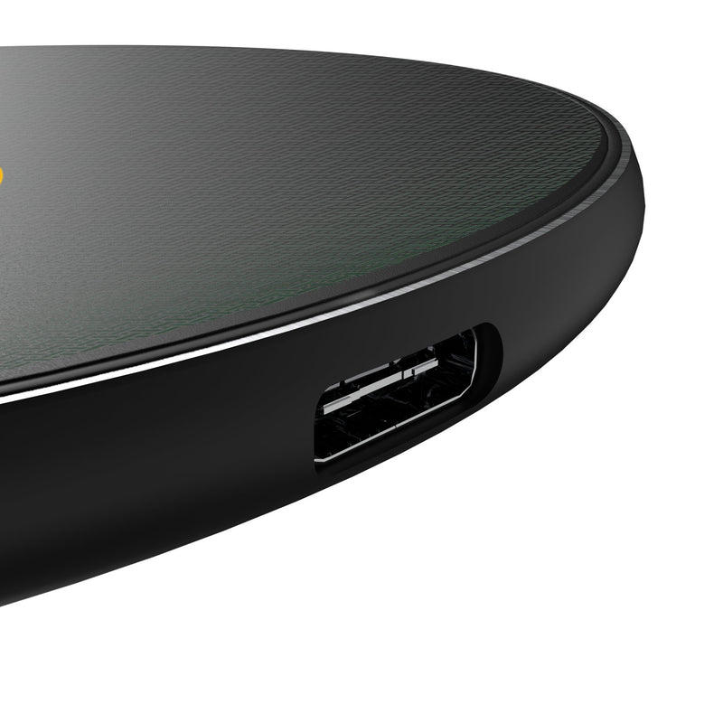 Green Bay Packers Linen 15-Watt Wireless Charger Detail.Jpg