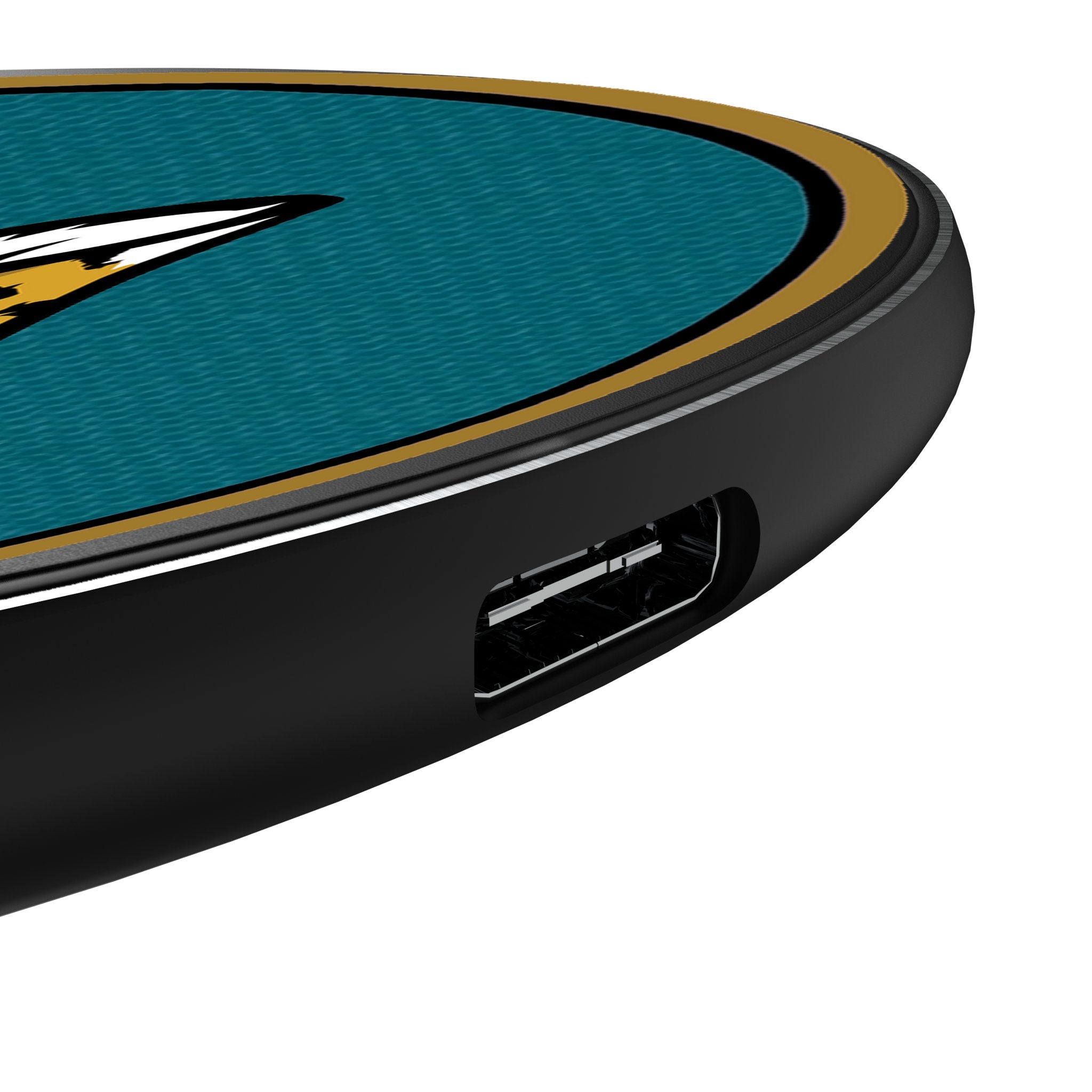 Jacksonville Jaguars Stripe 15-Watt Wireless Charger Detail.Jpg