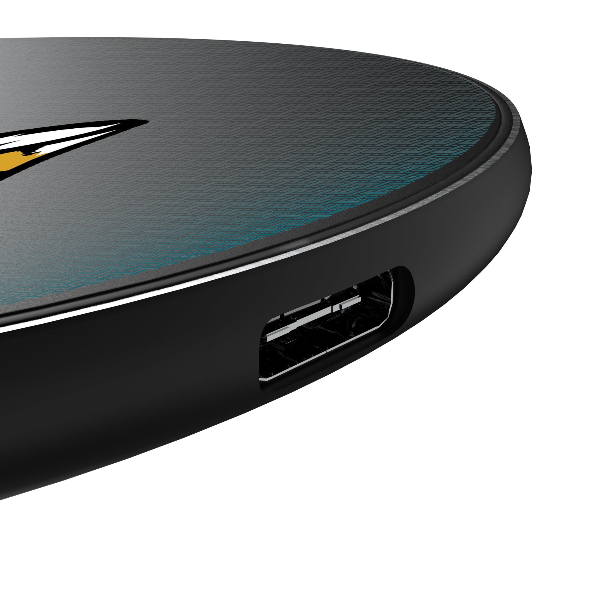 Jacksonville Jaguars Linen 15-Watt Wireless Charger Detail.Jpg