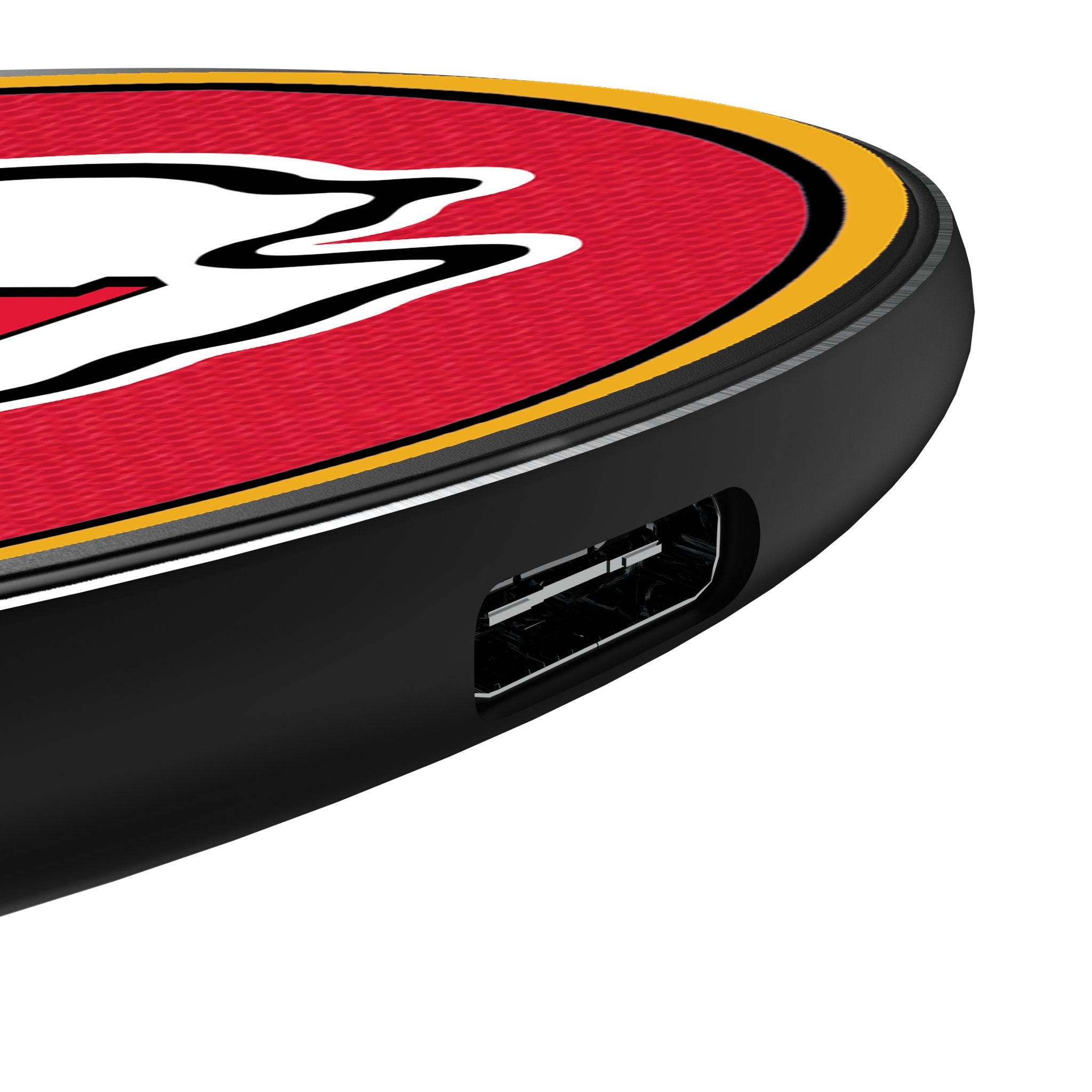 Kansas City Chiefs Stripe 15-Watt Wireless Charger Detail.Jpg