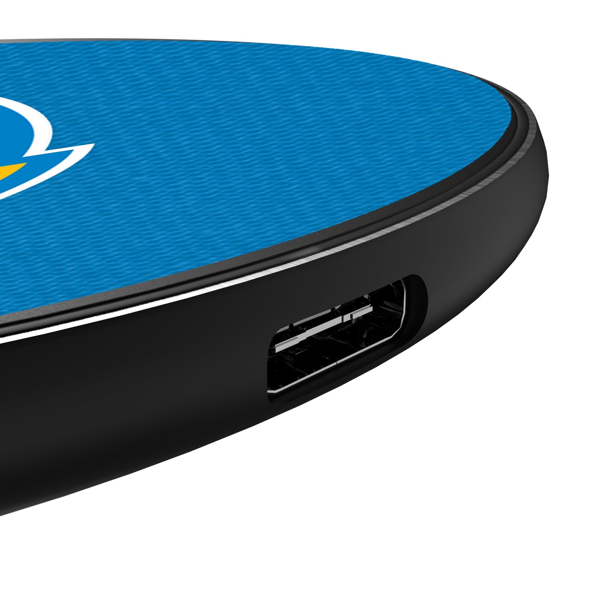 Los Angeles Chargers Stripe 15-Watt Wireless Charger Detail.Jpg