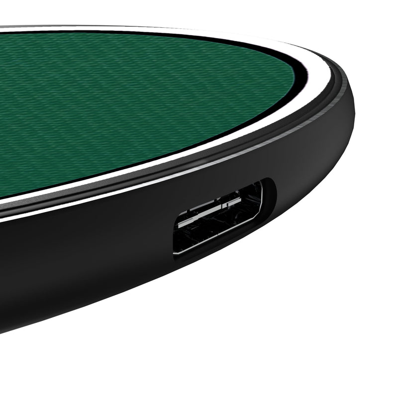 New York Jets Personalized Endzone Solid 15-Watt Wireless Charger Detail.Jpg