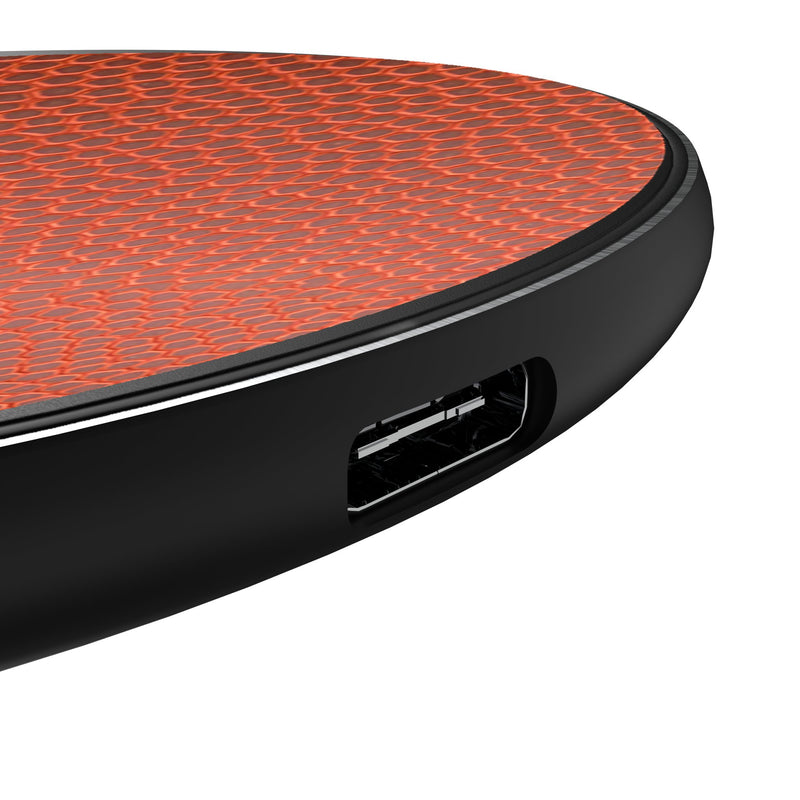 New York Jets Football 15-Watt Wireless Charger Detail.Jpg