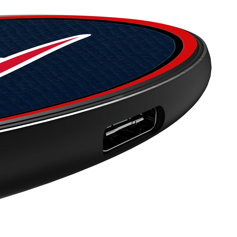 New England Patriots Personalized Endzone Solid 15-Watt Wireless Charger Detail.Jpg
