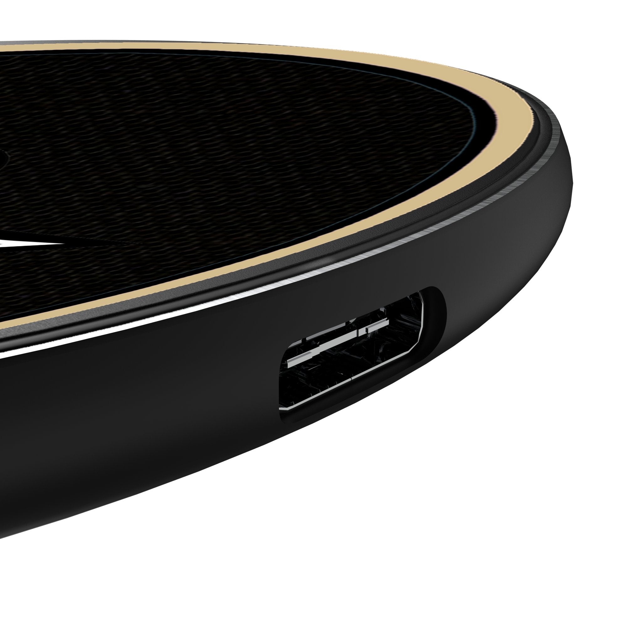 New Orleans Saints Stripe 15-Watt Wireless Charger Detail.Jpg