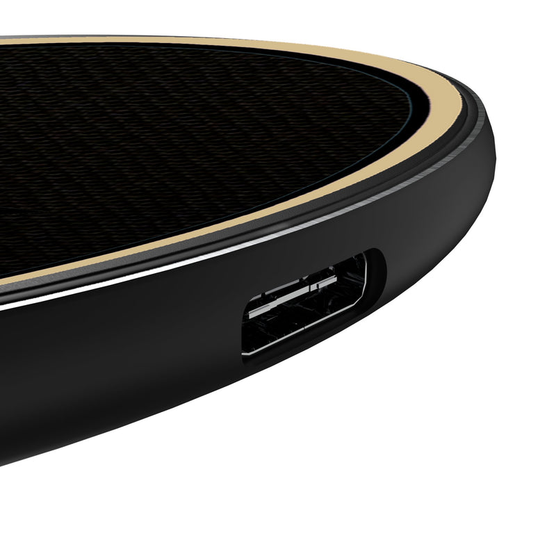 New Orleans Saints Personalized Endzone Solid 15-Watt Wireless Charger Detail.Jpg