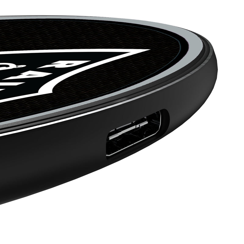 Las Vegas Raiders Stripe 15-Watt Wireless Charger Detail.Jpg