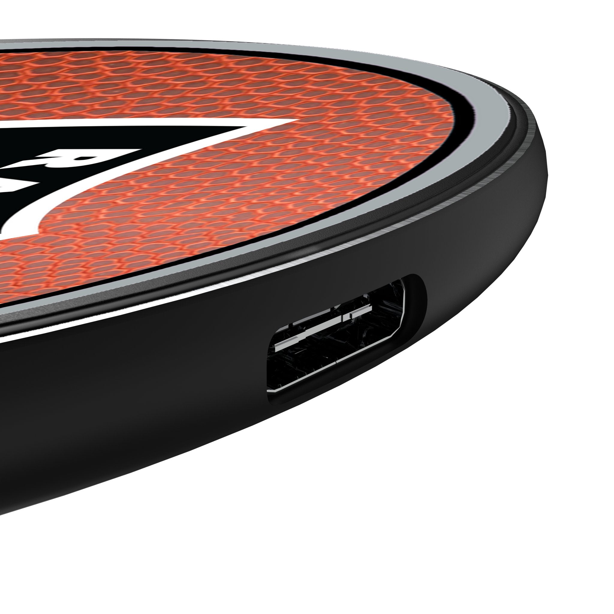 Las Vegas Raiders Football 15-Watt Wireless Charger Detail.Jpg