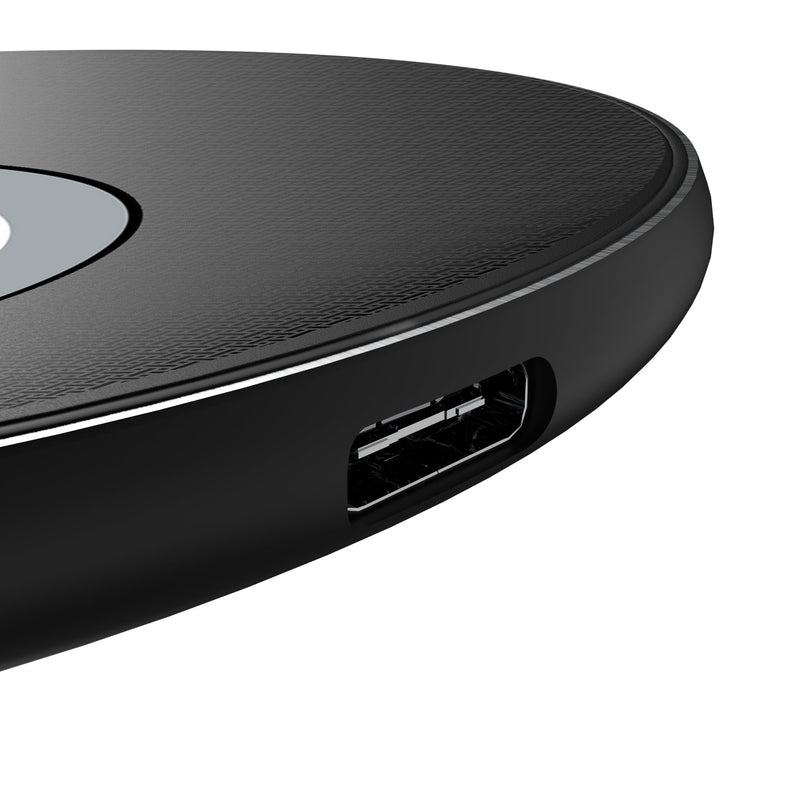 Pittsburgh Steelers Linen 15-Watt Wireless Charger Detail.Jpg