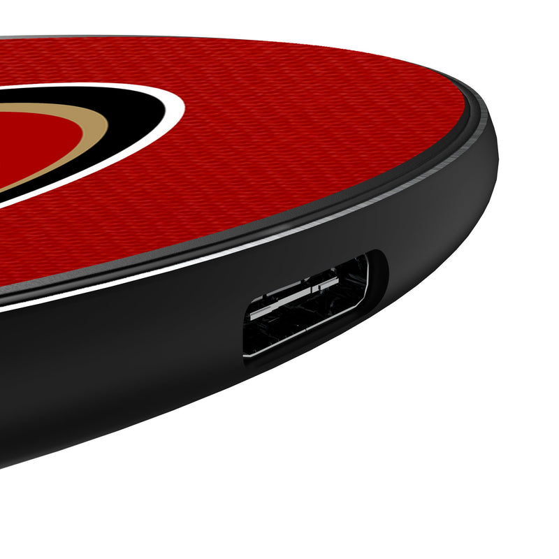 San Francisco 49ers Personalized Endzone Solid 15-Watt Wireless Charger Detail.Jpg