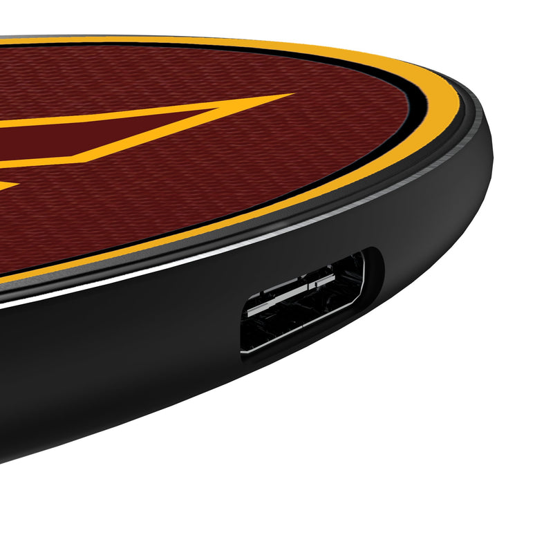 Washington Commanders Personalized Endzone Solid 15-Watt Wireless Charger Detail.Jpg