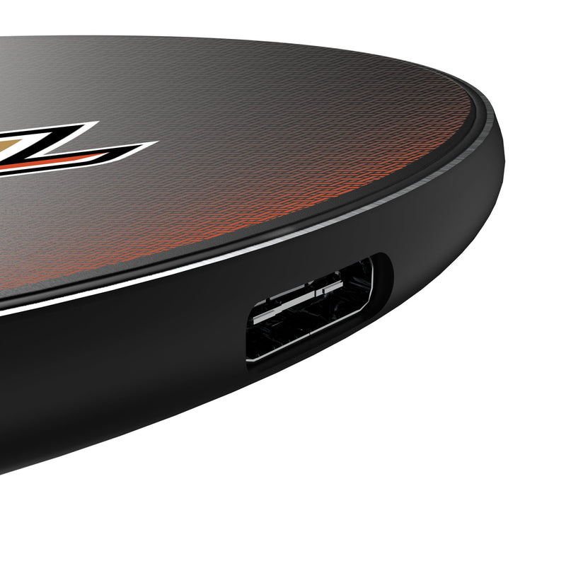 Anaheim Ducks Linen 15-Watt Wireless Charger Detail.Jpg