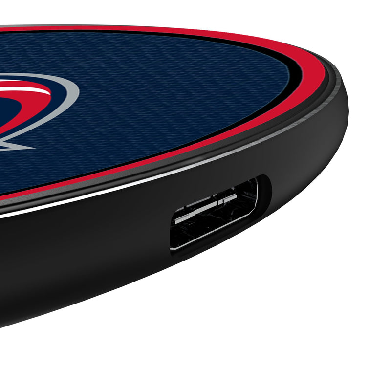 Columbus Blue Jackets Personalized Endzone Solid 15-Watt Wireless Charger Detail.Jpg