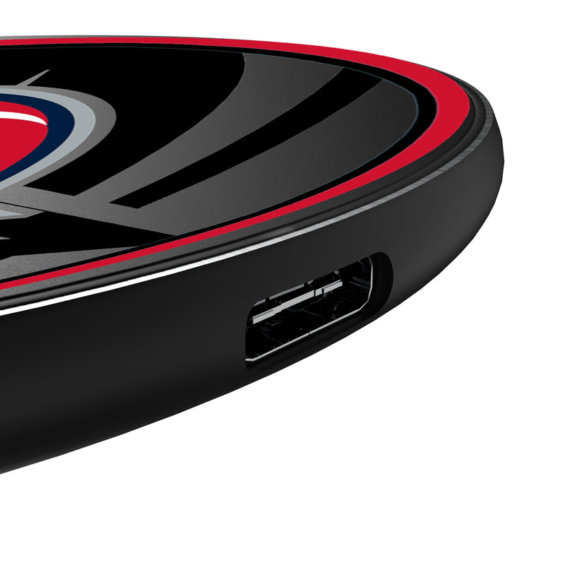 Columbus Blue Jackets Monocolor Tilt 15-Watt Wireless Charger Detail.Jpg