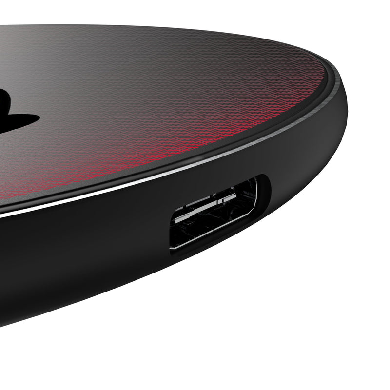 Chicago Blackhawks Linen 15-Watt Wireless Charger Detail.Jpg