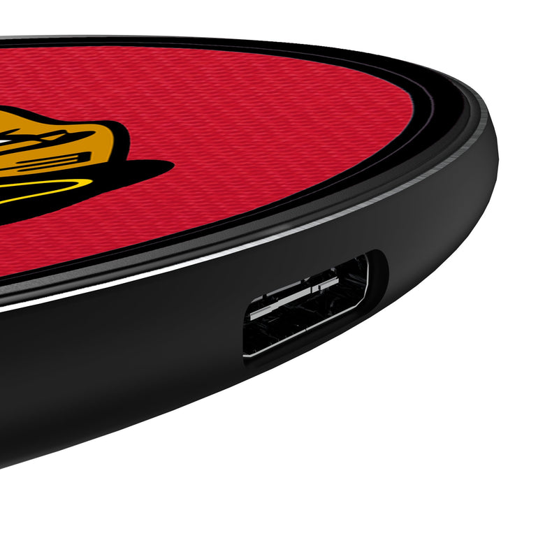 Chicago Blackhawks Personalized Endzone Solid 15-Watt Wireless Charger Detail.Jpg