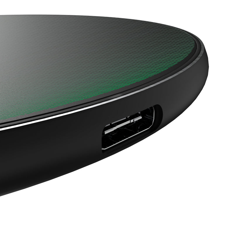 Dallas Stars Linen 15-Watt Wireless Charger Detail.Jpg