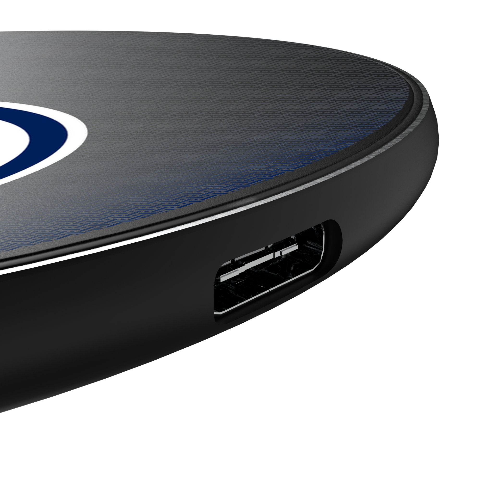 Edmonton Oilers Linen 15-Watt Wireless Charger Detail.Jpg