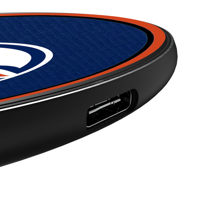 Edmonton Oilers Personalized Endzone Solid 15-Watt Wireless Charger Detail.Jpg