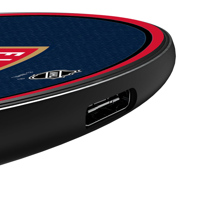 Florida Panthers Stripe 15-Watt Wireless Charger Detail.Jpg