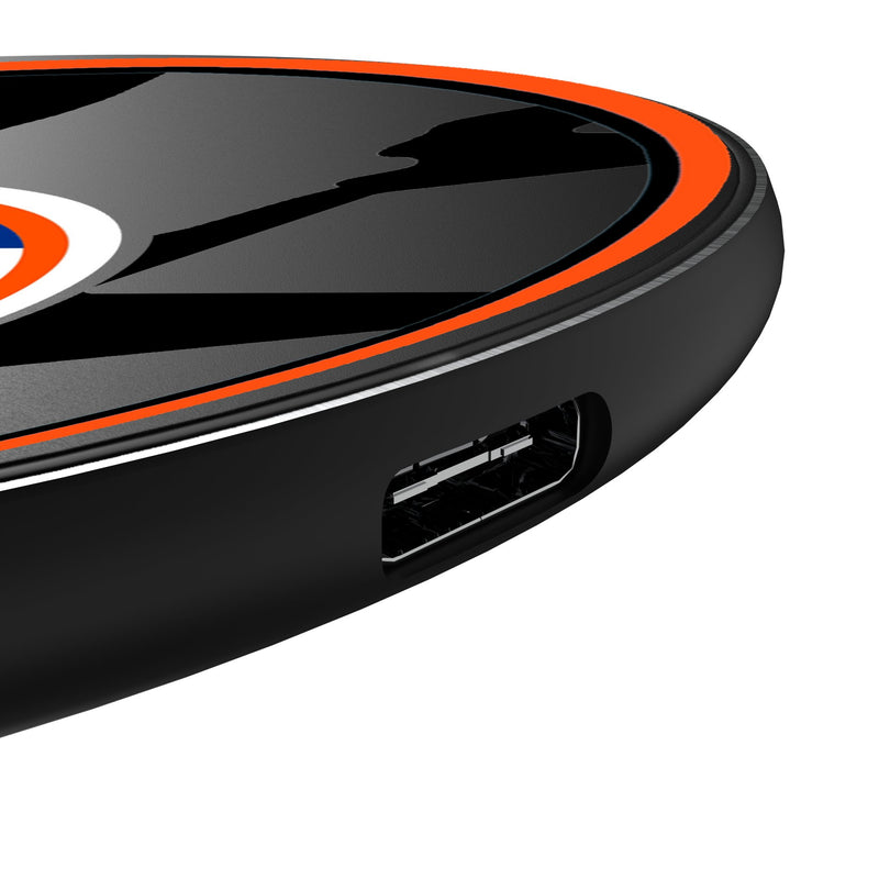 New York Islanders Monocolor Tilt 15-Watt Wireless Charger Detail.Jpg