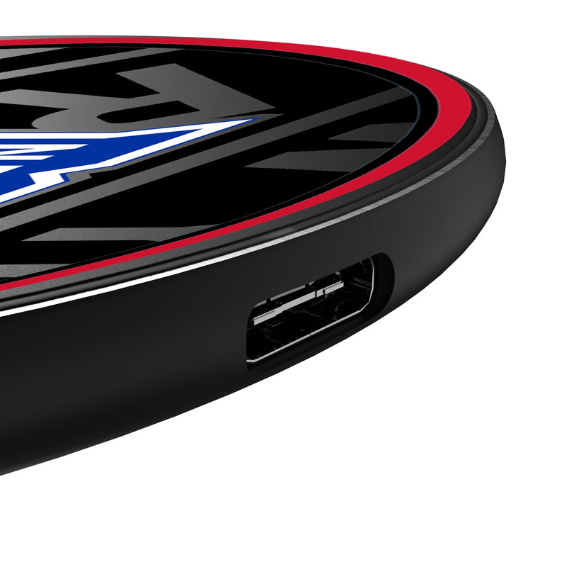 New York Rangers Monocolor Tilt 15-Watt Wireless Charger Detail.Jpg