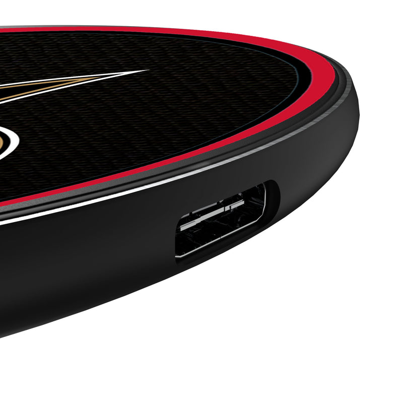 Ottawa Senators Personalized Endzone Solid 15-Watt Wireless Charger Detail.Jpg