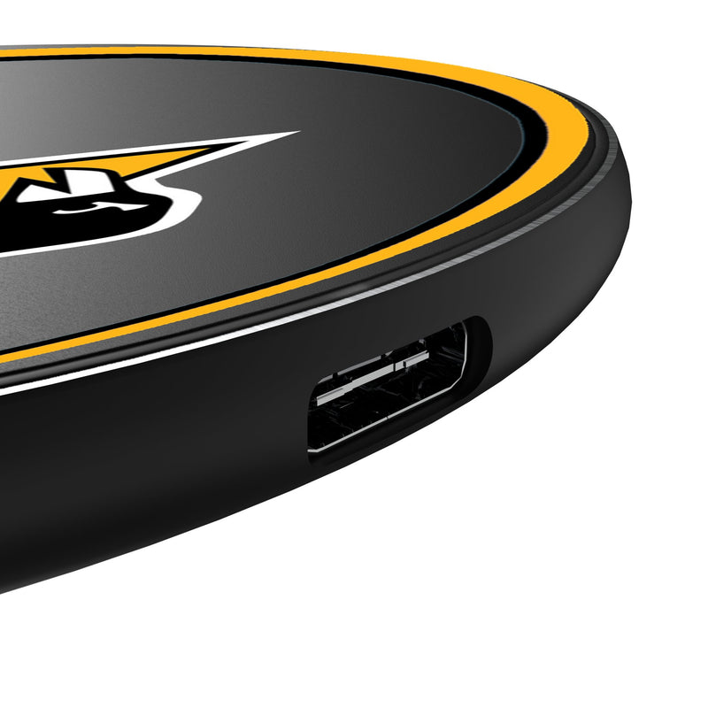 Pittsburgh Penguins Monocolor Tilt 15-Watt Wireless Charger Detail.Jpg