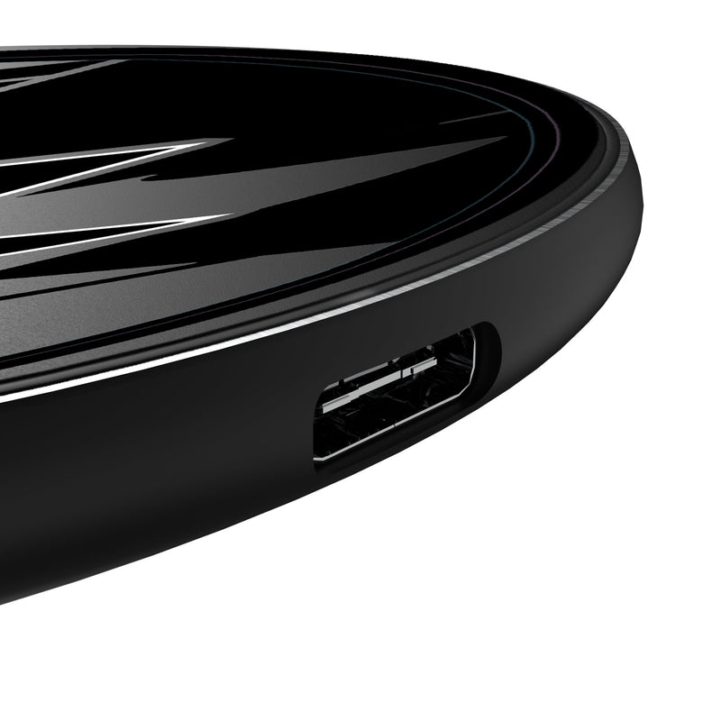 San Jose Sharks Monocolor Tilt 15-Watt Wireless Charger Detail.Jpg