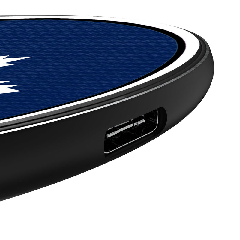 Toronto Maple Leafs Personalized Endzone Solid 15-Watt Wireless Charger Detail.Jpg