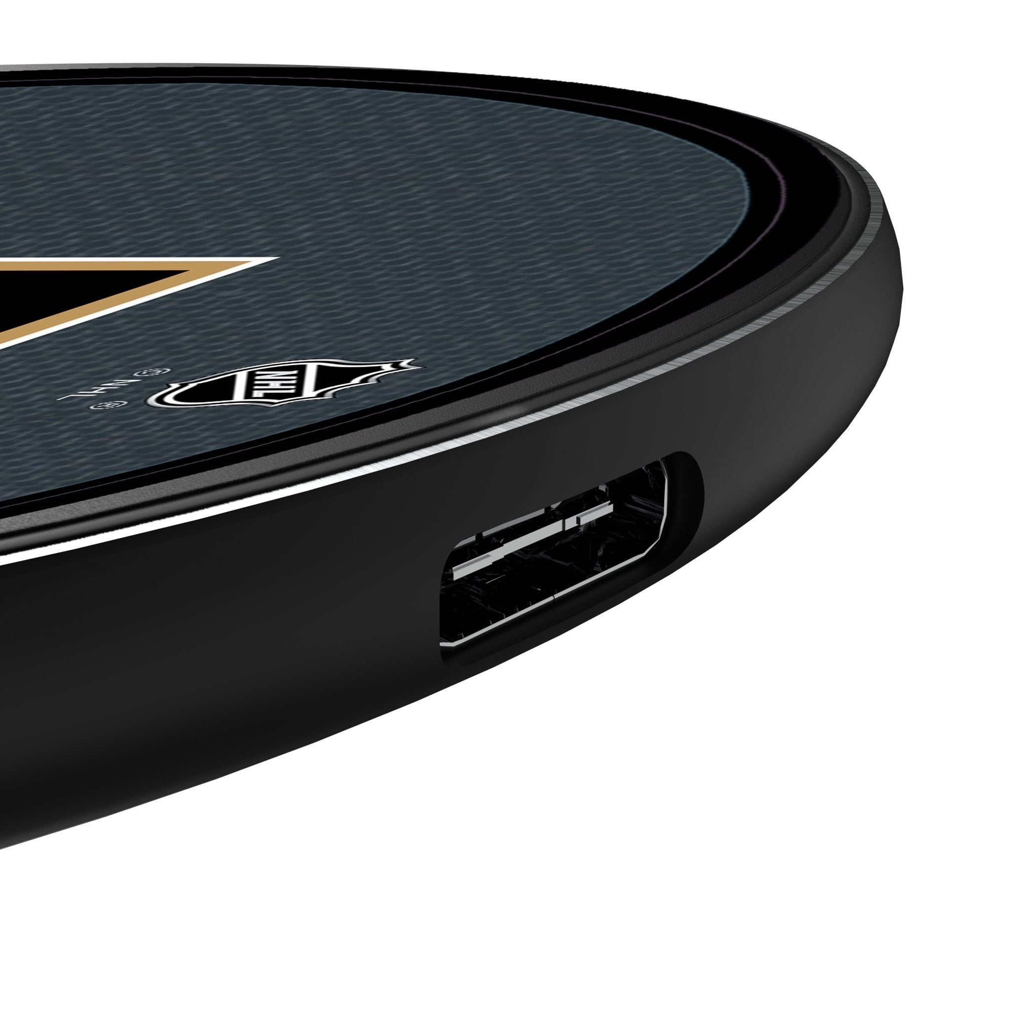 Vegas Golden Knights Stripe 15-Watt Wireless Charger Detail.Jpg