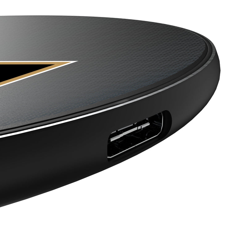Vegas Golden Knights Linen 15-Watt Wireless Charger Detail.Jpg