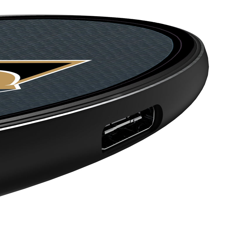 Vegas Golden Knights Personalized Endzone Solid 15-Watt Wireless Charger Detail.Jpg
