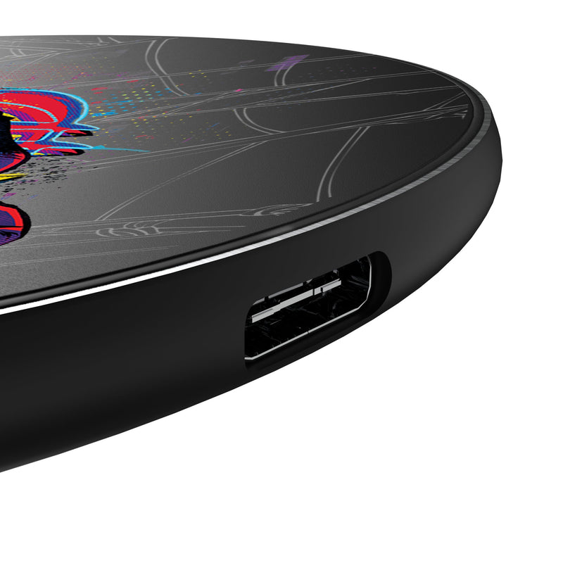 Marvel Miles Morales Badge 15-Watt Wireless Charger Detail.Jpg