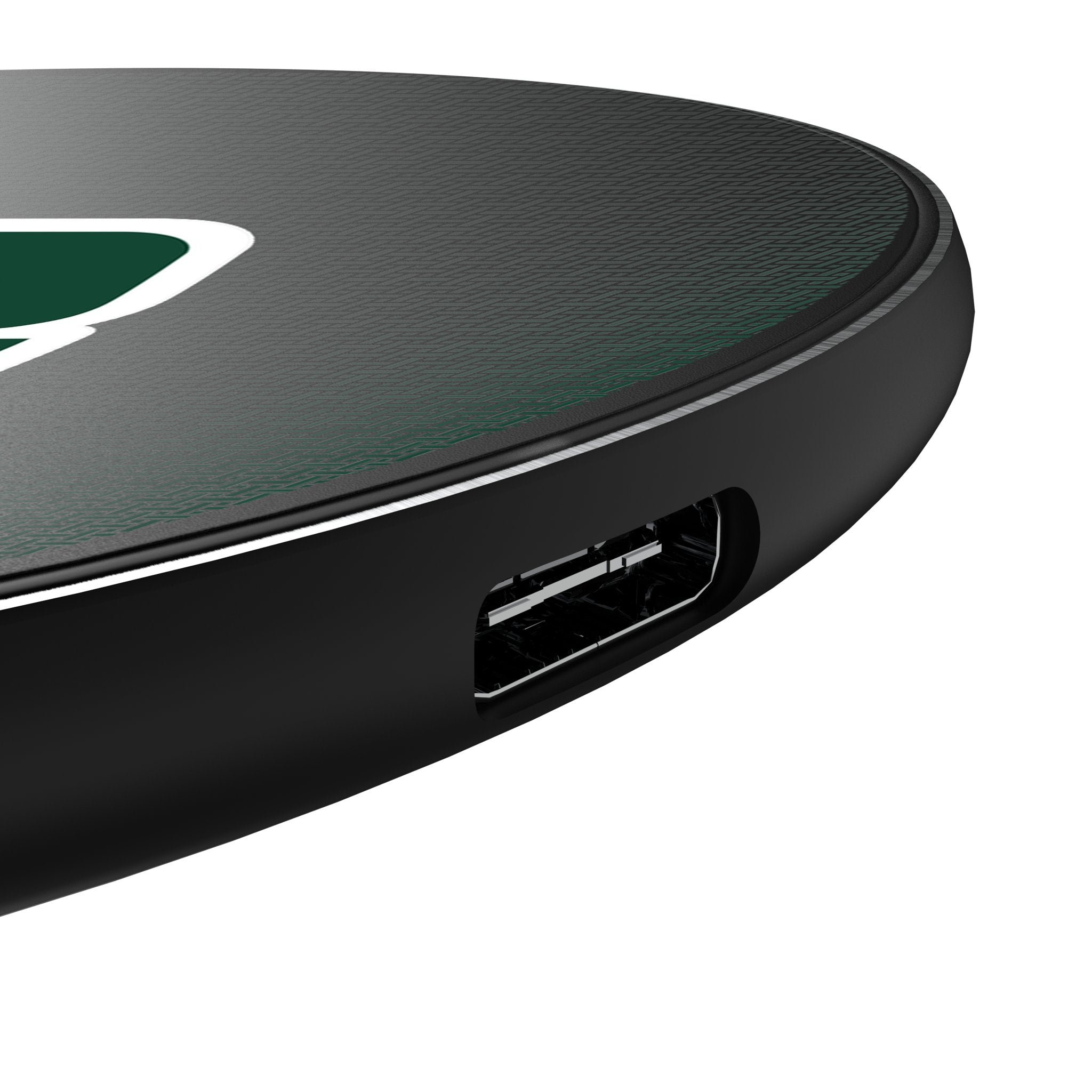 Ohio University Bobcats Linen 15-Watt Wireless Charger Detail.Jpg
