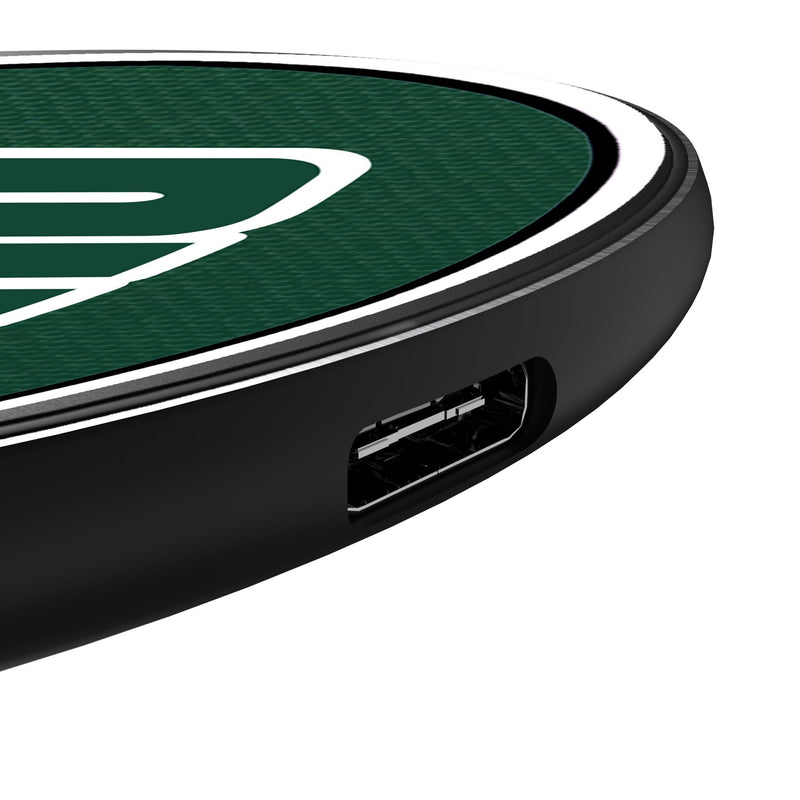 Ohio University Bobcats Personalized Endzone Solid 15-Watt Wireless Charger Detail.Jpg