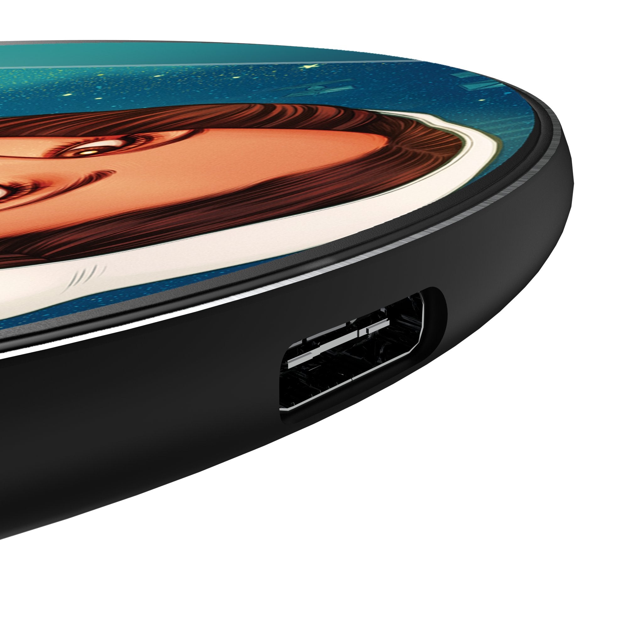 Star Wars Princess Leia Organa Portrait 15-Watt Wireless Charger Detail.Jpg