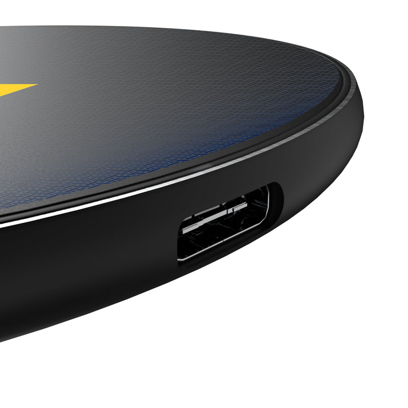 United State Naval Academy Midshipmen Linen 15-Watt Wireless Charger Detail.Jpg