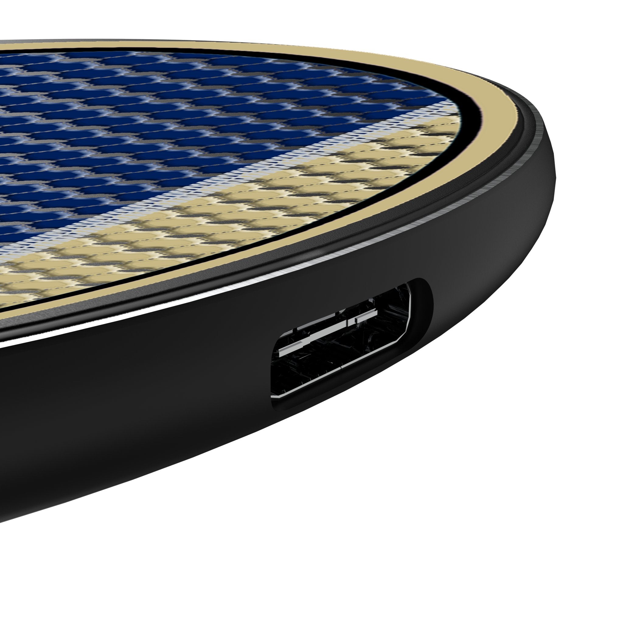 United State Naval Academy Midshipmen Mesh 15-Watt Wireless Charger Detail.Jpg