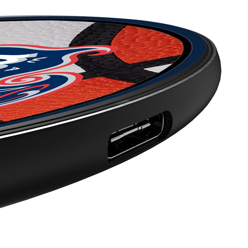 Washington Mystics Basketball 15-Watt Wireless Charger Detail.Jpg