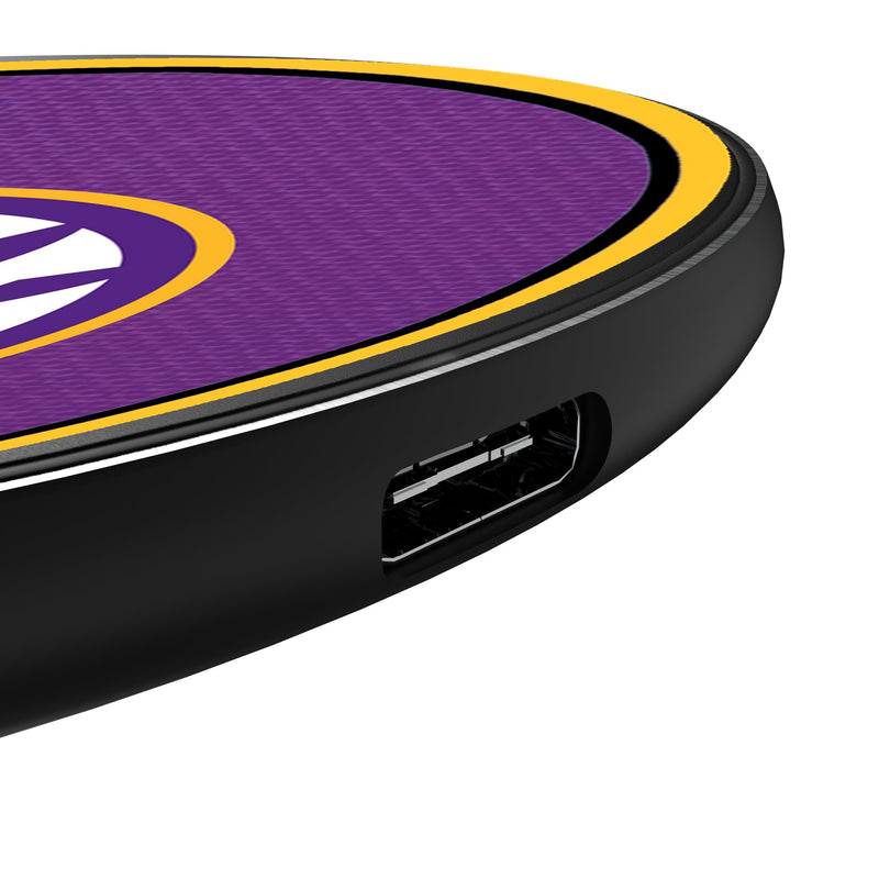 Los Angeles Sparks Personalized Endzone Solid 15-Watt Wireless Charger Detail.Jpg