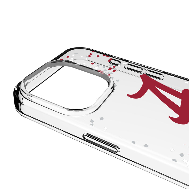 University of Alabama Crimson Tide Script A Confetti iPhone Clear Phone Case for Apple iPhone Detail.Jpg