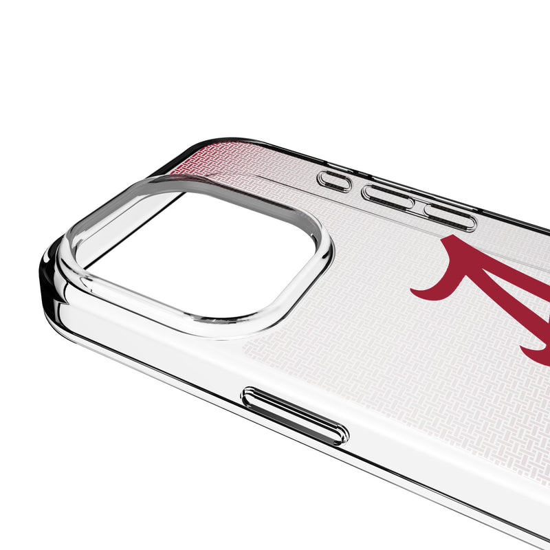 University of Alabama Crimson Tide Script A Linen iPhone Clear Phone Case for Apple iPhone Detail.Jpg
