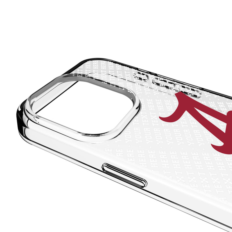 University of Alabama Crimson Tide Script A Personalized EndZone Plus iPhone Clear Phone Case for Apple iPhone Detail.Jpg