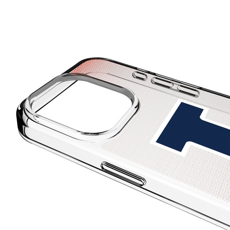 University of Illinois Fighting Illini Linen iPhone Clear Phone Case for Apple iPhone Detail.Jpg