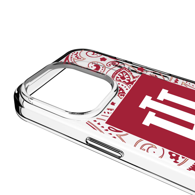 Indiana University Hoosiers Paisley iPhone Clear Phone Case for Apple iPhone Detail.Jpg