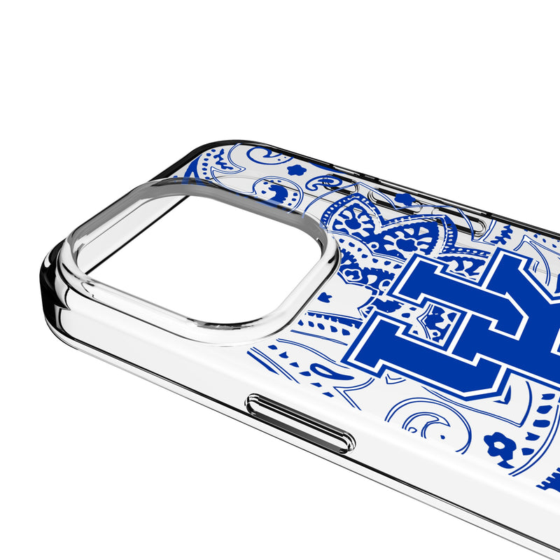 University of Kentucky Wildcats Paisley iPhone Clear Phone Case for Apple iPhone Detail.Jpg
